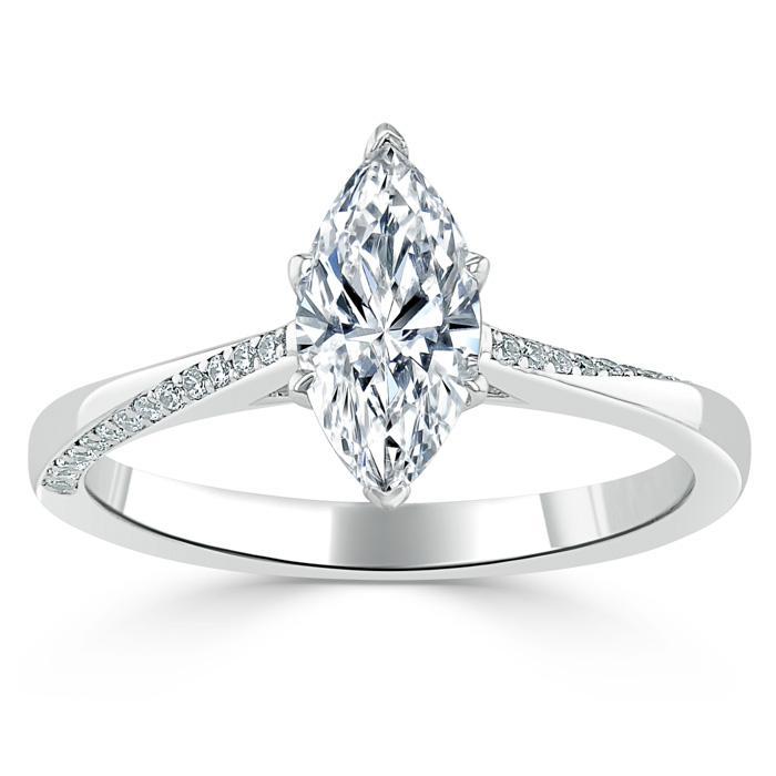 The Juliet — Marquise Lab Diamond Solitaire Engagement Ring III