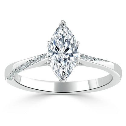 The Juliet — Marquise Lab Diamond Solitaire Engagement Ring III