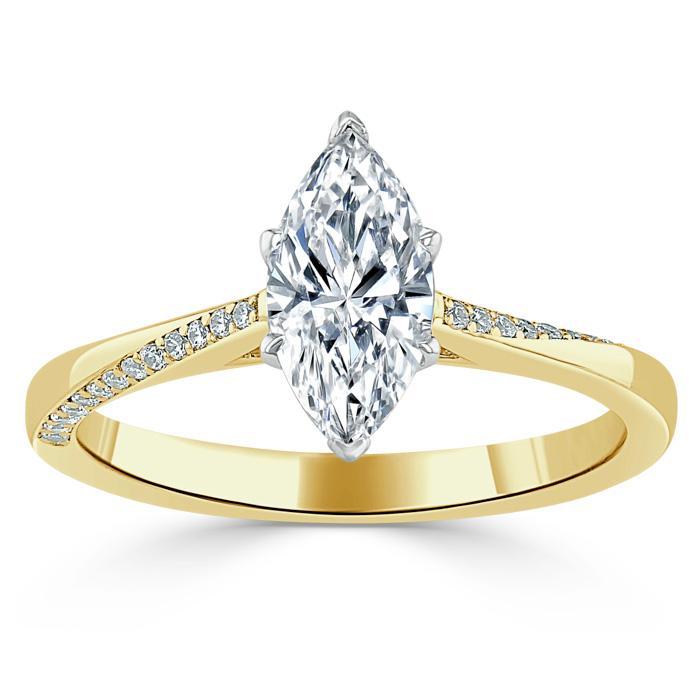 The Juliet — Marquise Lab Diamond Solitaire Engagement Ring III