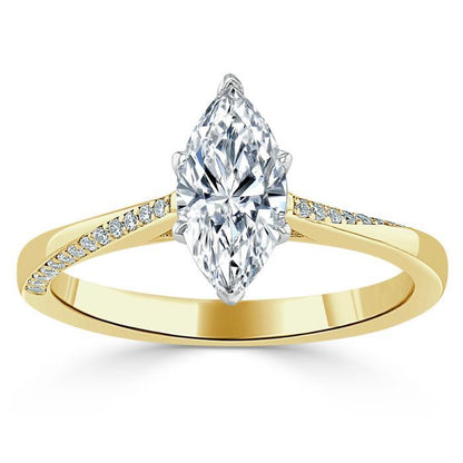 The Juliet — Marquise Lab Diamond Solitaire Engagement Ring III