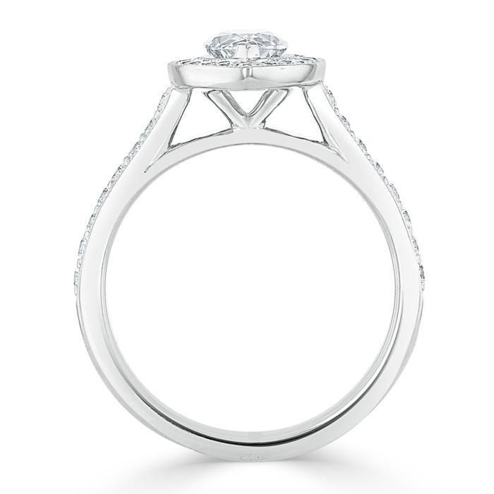 The Aurora — Marquise Lab Diamond Tiffany Halo Engagement Ring