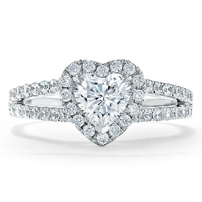 The Aurora — Heart Lab Diamond Halo Engagement Ring III