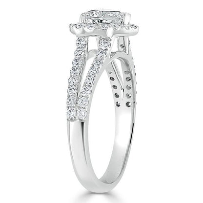 The Aurora — Heart Lab Diamond Halo Engagement Ring III