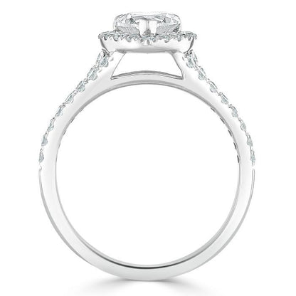 The Aurora — Heart Lab Diamond Halo Engagement Ring III