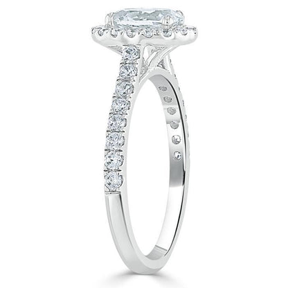 The Aurora — Oval Lab Diamond Tiffany Halo Engagement Ring II