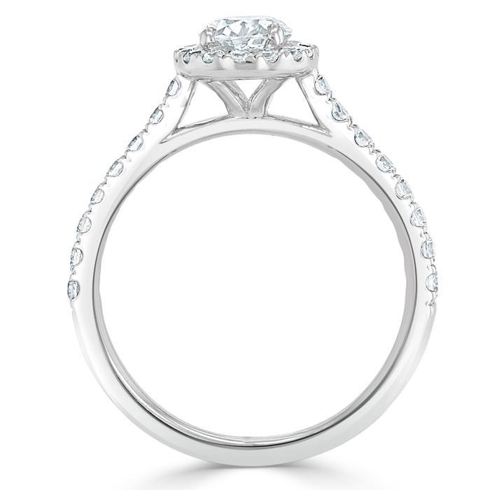 The Aurora — Oval Lab Diamond Tiffany Halo Engagement Ring II