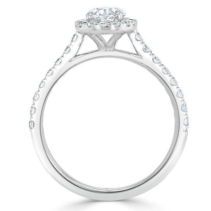 The Aurora — Oval Lab Diamond Tiffany Halo Engagement Ring II