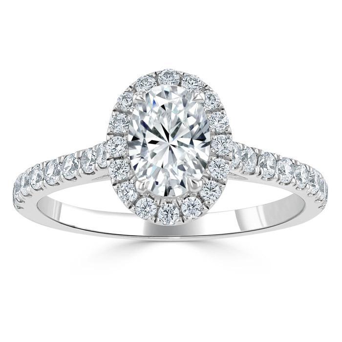 The Aurora — Oval Lab Diamond Tiffany Halo Engagement Ring II