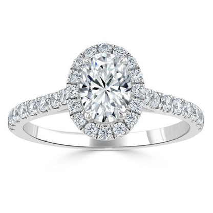 The Aurora — Oval Lab Diamond Tiffany Halo Engagement Ring II