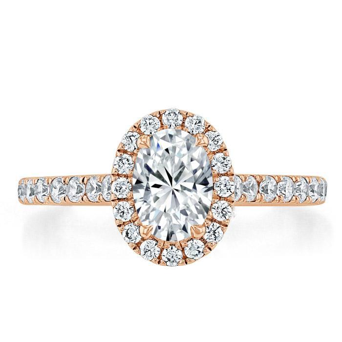 The Aurora — Oval Lab Diamond Tiffany Halo Engagement Ring II