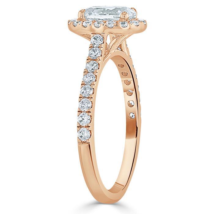 The Aurora — Oval Lab Diamond Tiffany Halo Engagement Ring II