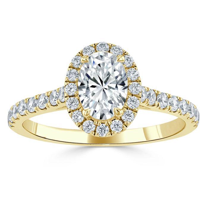 The Aurora — Oval Lab Diamond Tiffany Halo Engagement Ring II