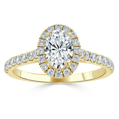 The Aurora — Oval Lab Diamond Tiffany Halo Engagement Ring II