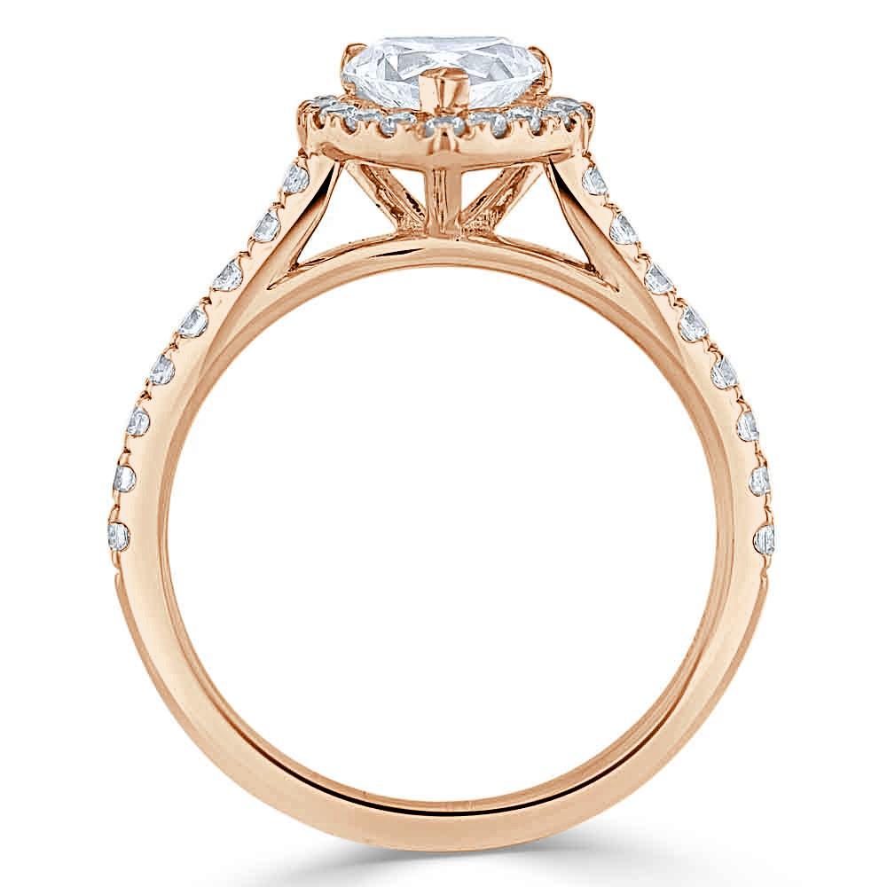 The Aurora — Heart Lab Diamond Halo Engagement Ring II