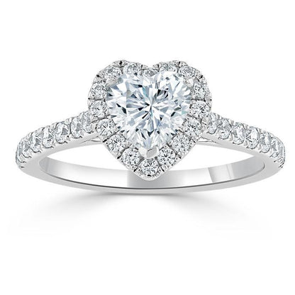 The Aurora — Heart Lab Diamond Halo Engagement Ring II