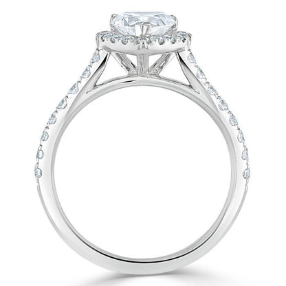 The Aurora — Heart Lab Diamond Halo Engagement Ring II
