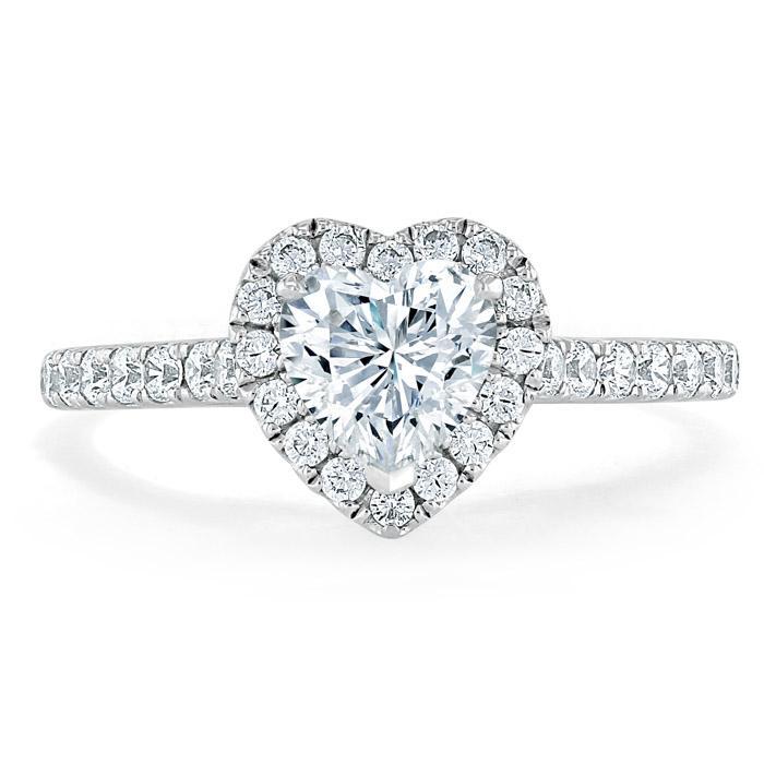 The Aurora — Heart Lab Diamond Halo Engagement Ring II