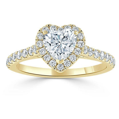 The Aurora — Heart Lab Diamond Halo Engagement Ring II
