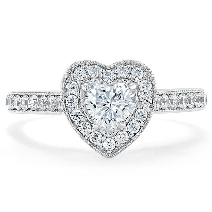 The Aurora — Heart Lab Diamond Halo Engagement Ring