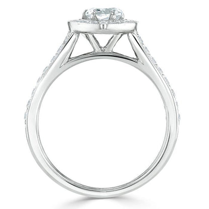 The Aurora — Heart Lab Diamond Halo Engagement Ring