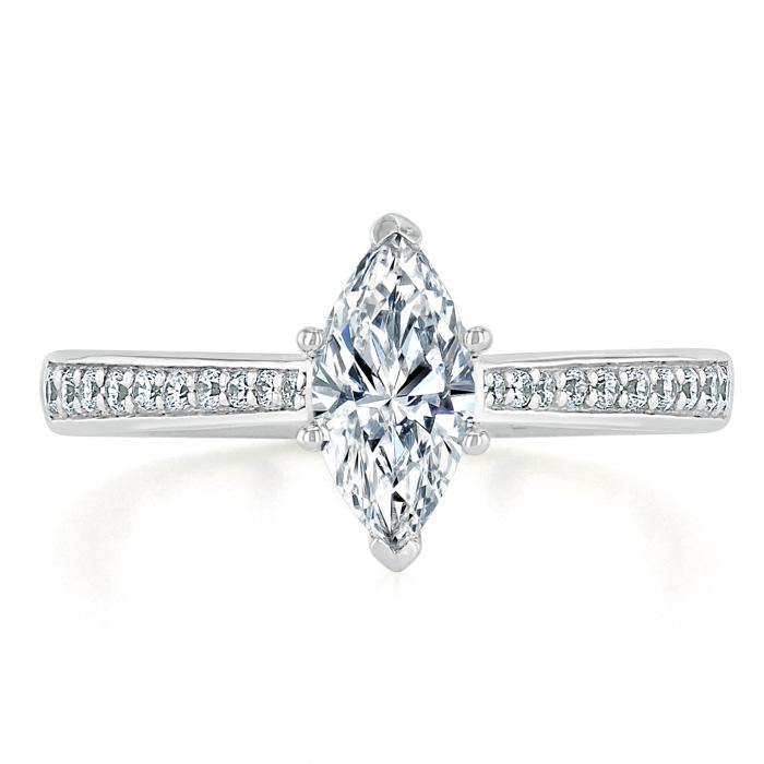 The Juliet — Marquise Lab Diamond Solitaire Engagement Ring II