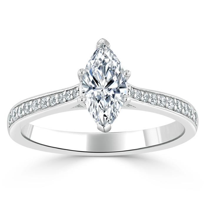 The Juliet — Marquise Lab Diamond Solitaire Engagement Ring II