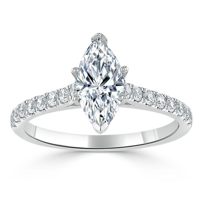 The Juliet — Marquise Lab Diamond Solitaire Engagement Ring