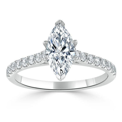 The Juliet — Marquise Lab Diamond Solitaire Engagement Ring