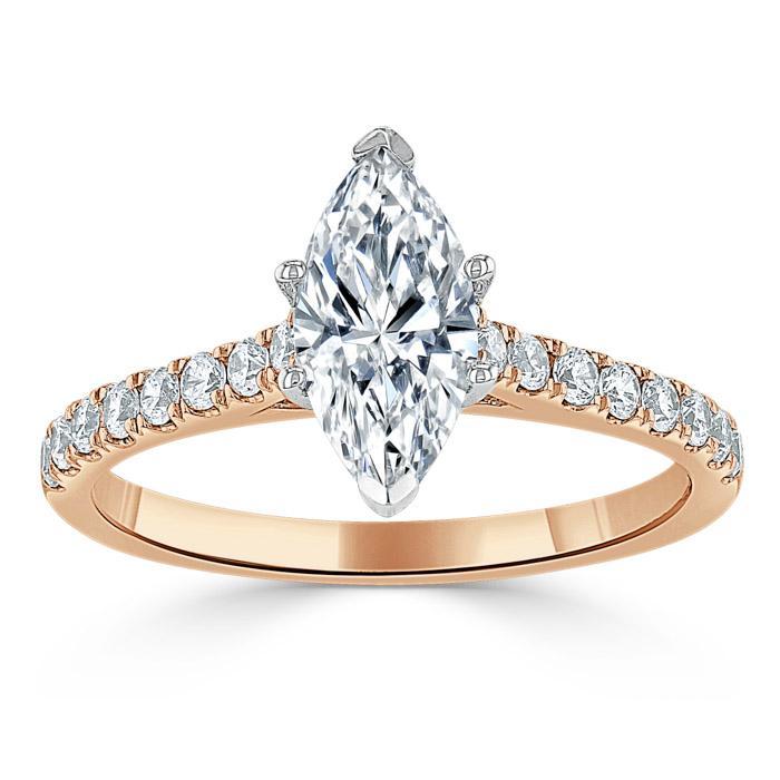The Juliet — Marquise Lab Diamond Solitaire Engagement Ring