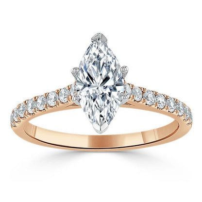 The Juliet — Marquise Lab Diamond Solitaire Engagement Ring