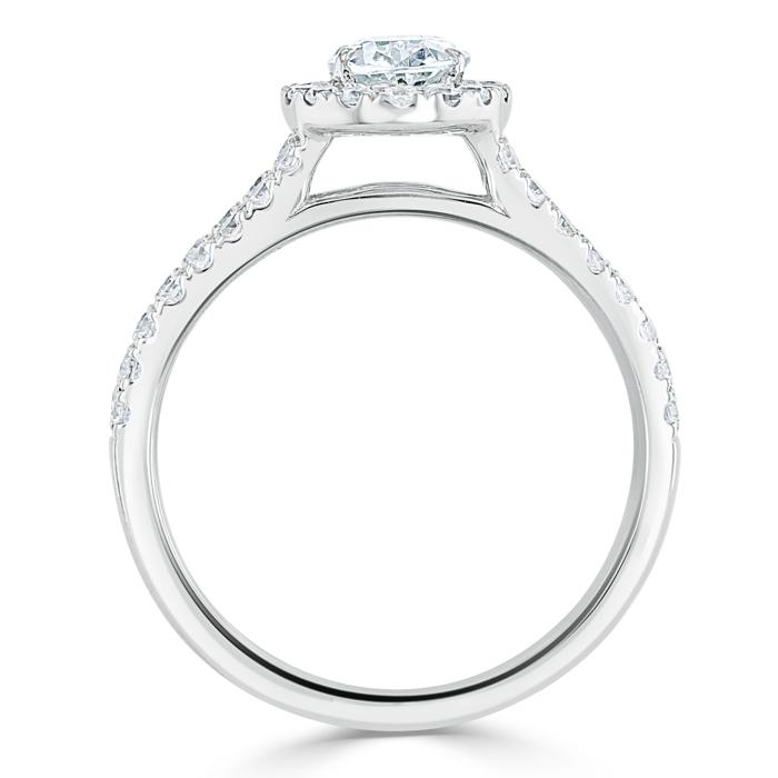 The Aurora — Oval Lab Diamond Tiffany Halo Engagement Ring