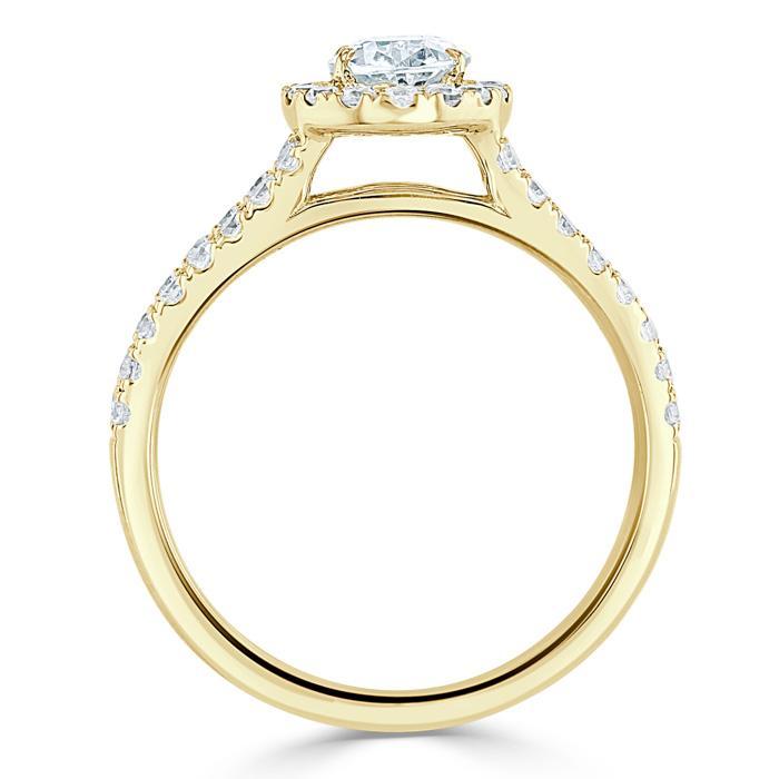 The Aurora — Oval Lab Diamond Tiffany Halo Engagement Ring