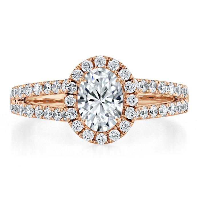The Aurora — Oval Lab Diamond Tiffany Halo Engagement Ring