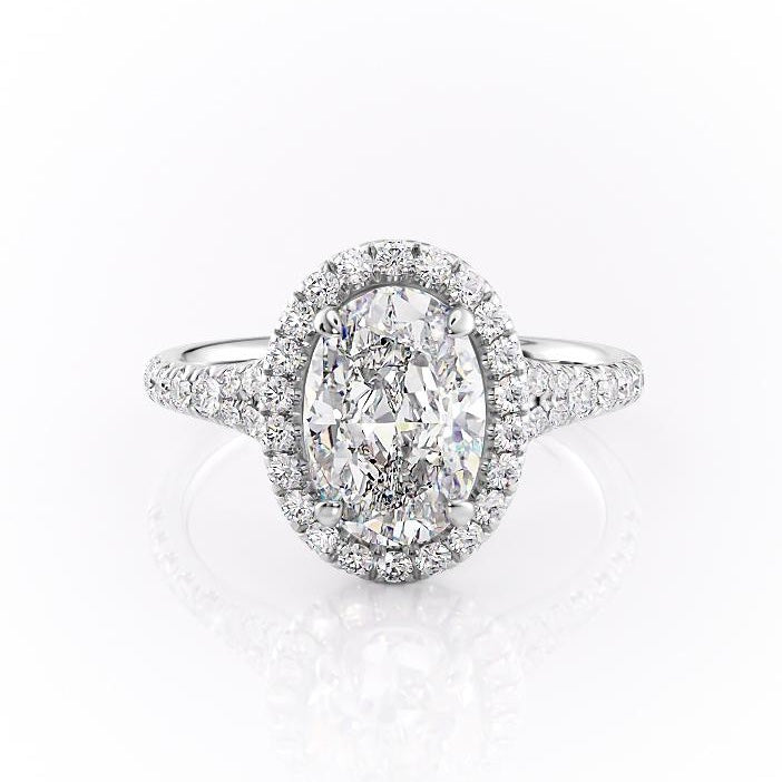 The Aurora — Oval Lab Diamond Halo Engagement Ring IV