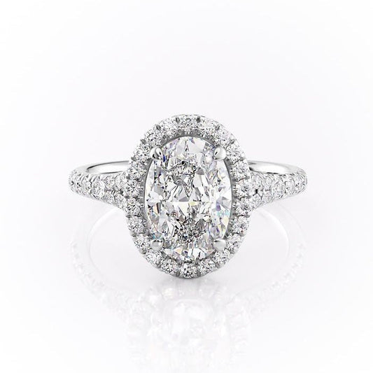 The Aurora — Oval Lab Diamond Halo Engagement Ring IV