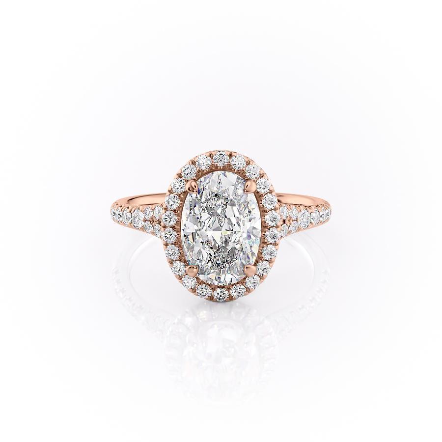 The Aurora — Oval Lab Diamond Halo Engagement Ring IV