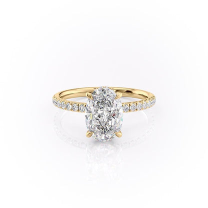 The Aria — Oval Lab Diamond Secret Halo Engagement Ring V