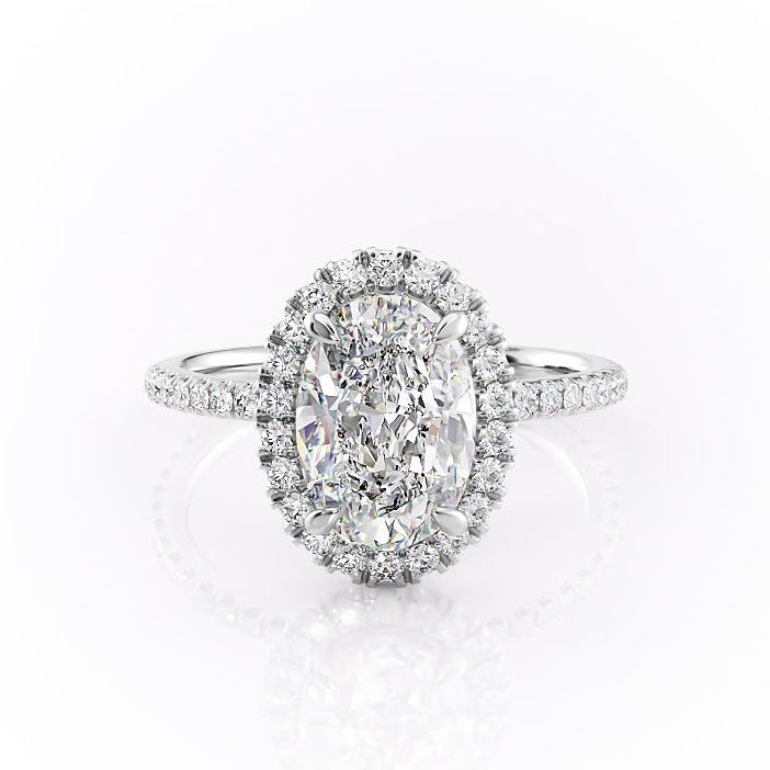 The Aurora — Oval Lab Diamond Halo Engagement Ring III