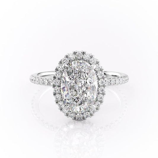 The Aurora — Oval Lab Diamond Halo Engagement Ring III