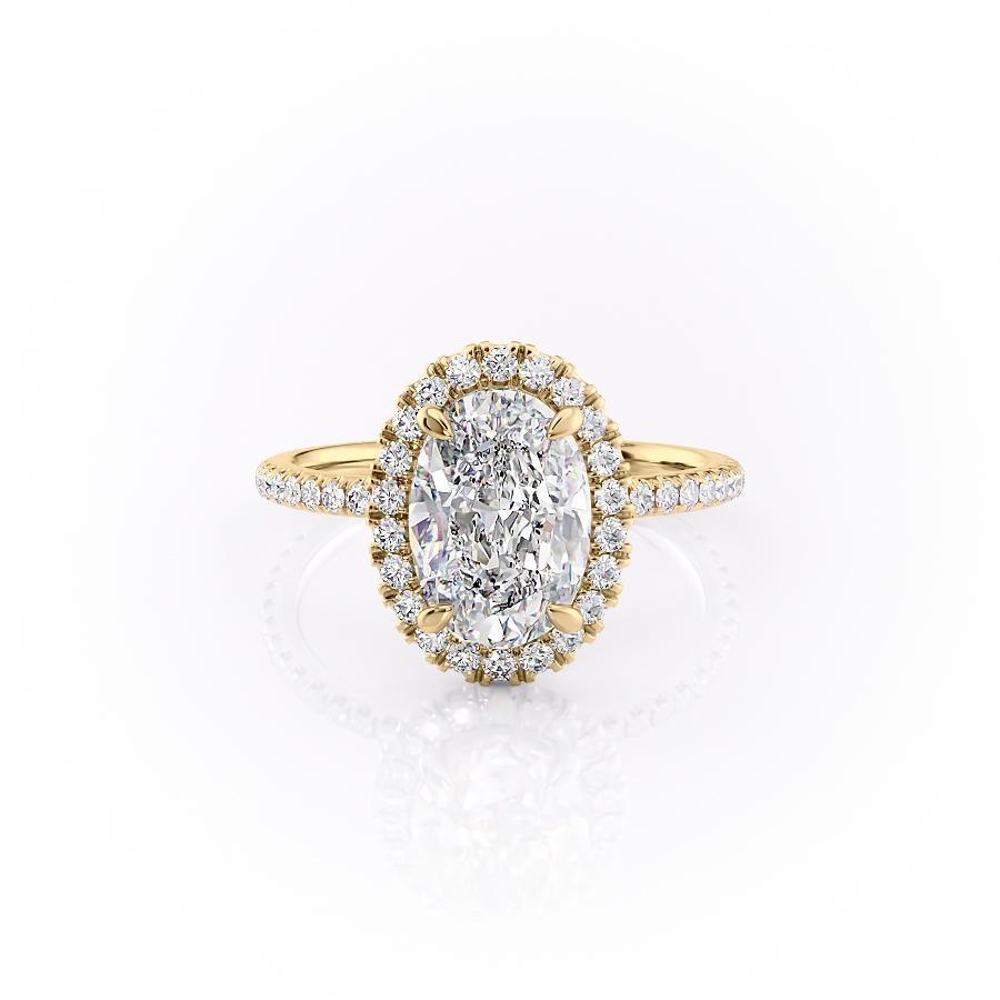 The Aurora — Oval Lab Diamond Halo Engagement Ring III