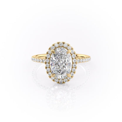 The Aurora — Oval Lab Diamond Halo Engagement Ring III