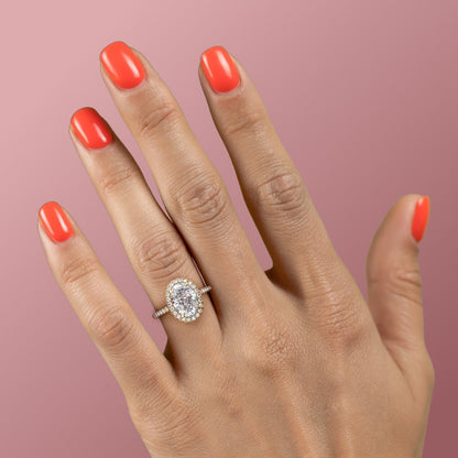 The Aurora — Oval Lab Diamond Halo Engagement Ring III