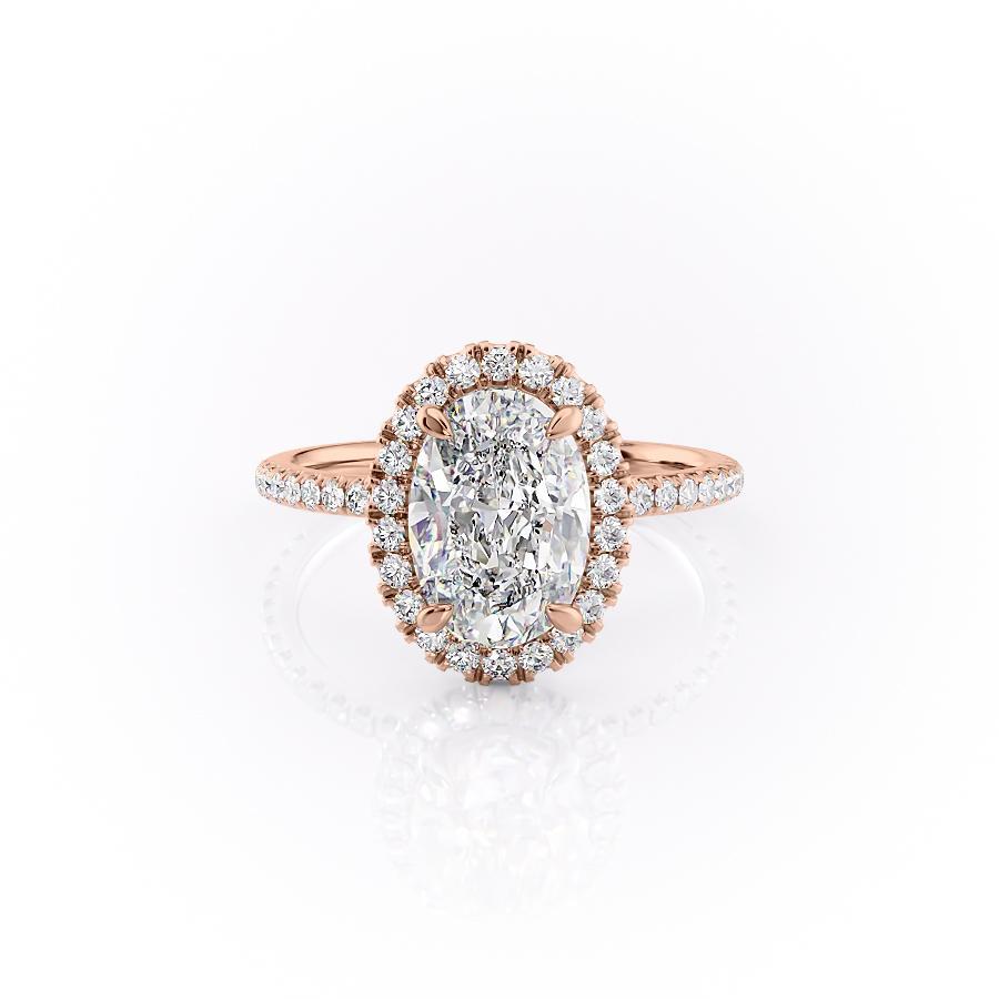 The Aurora — Oval Lab Diamond Halo Engagement Ring III