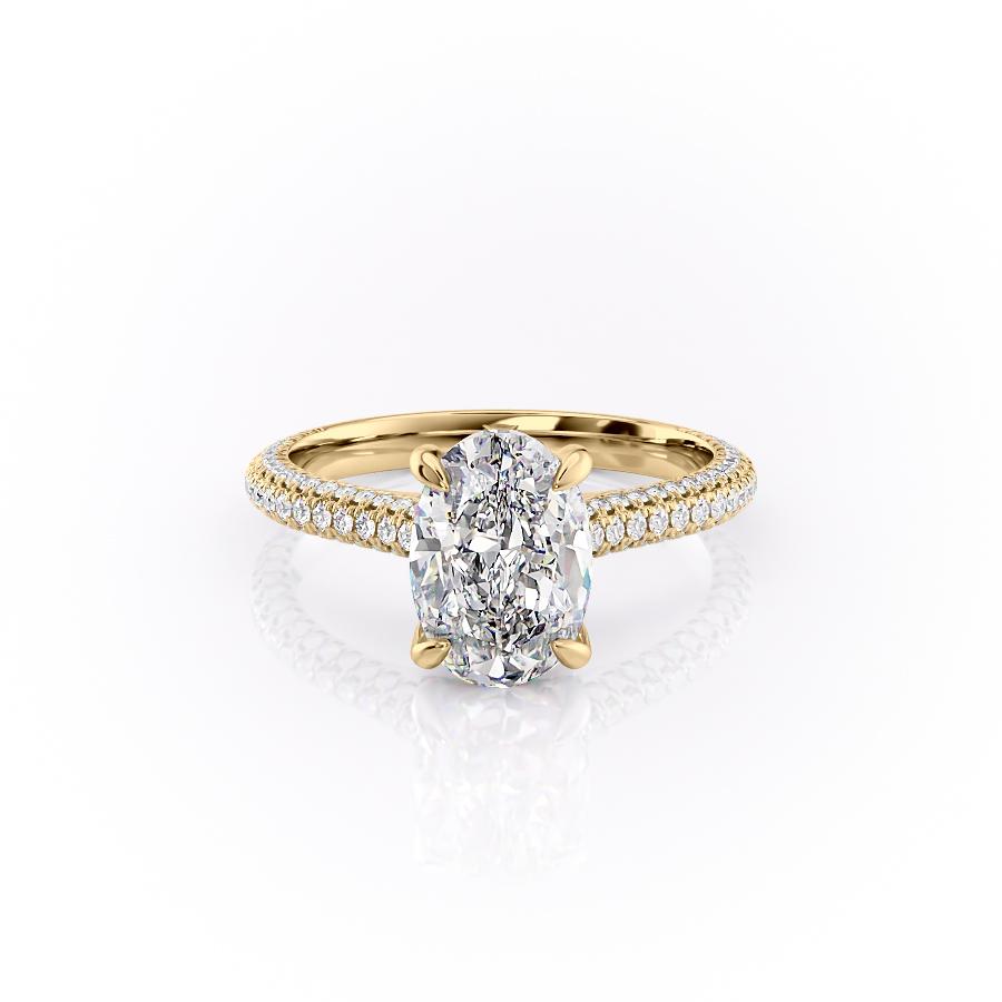 The Isla — Oval Lab Diamond Side-Stone Engagement Ring VI