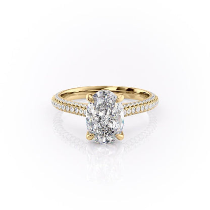 The Isla — Oval Lab Diamond Side-Stone Engagement Ring VI