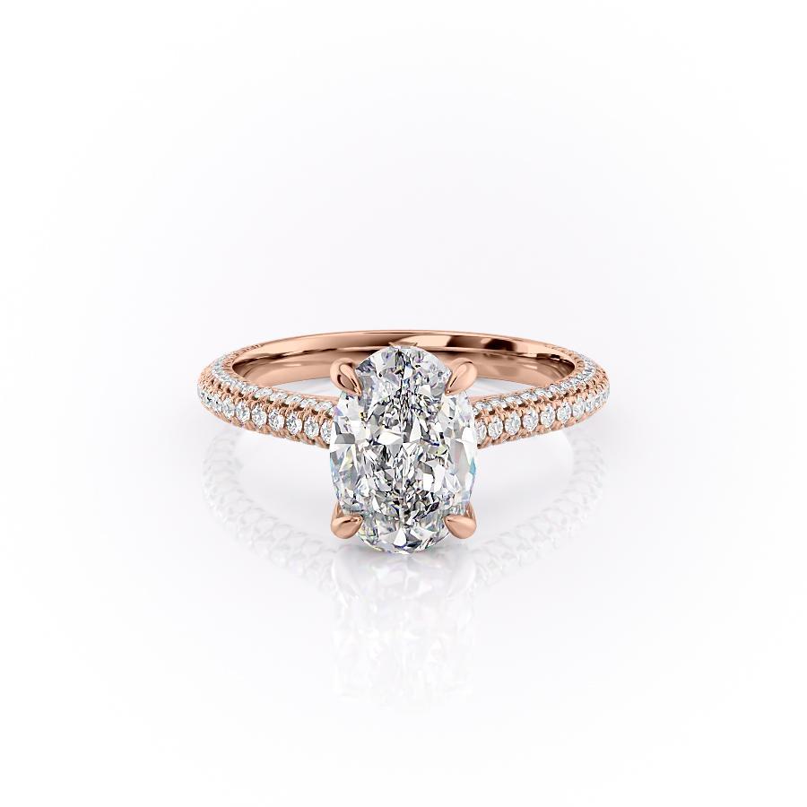 The Isla — Oval Lab Diamond Side-Stone Engagement Ring VI