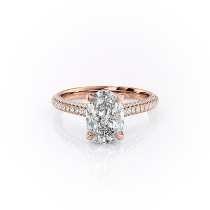 The Isla — Oval Lab Diamond Side-Stone Engagement Ring VI