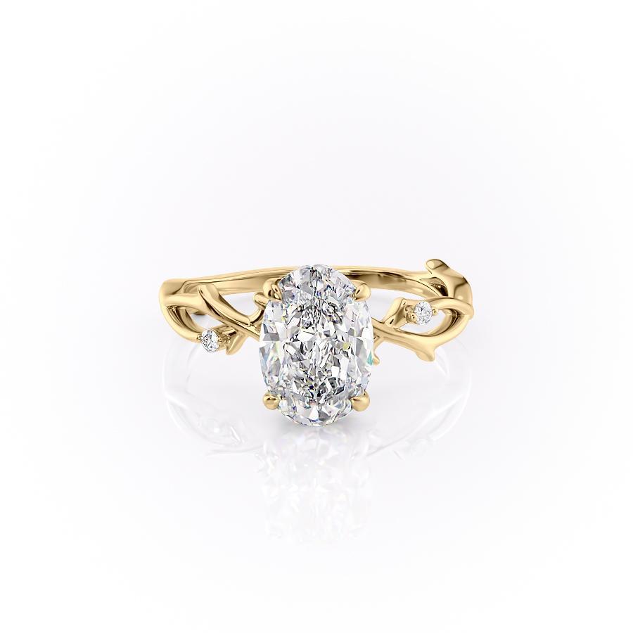 The Maeve — Oval Lab Diamond Botanical Engagement Ring