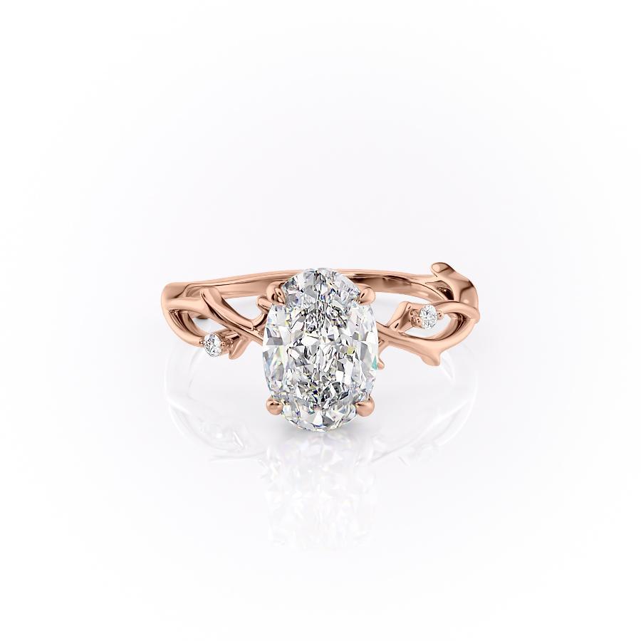 The Maeve — Oval Lab Diamond Botanical Engagement Ring