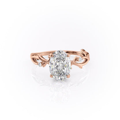 The Maeve — Oval Lab Diamond Botanical Engagement Ring